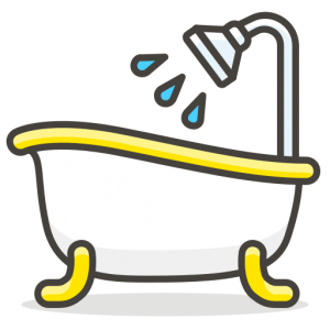 image of drawing of bathtub