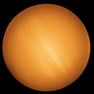 image of sun taken through special solar telescope