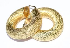 image of golden hoop earrings