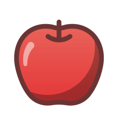 graphic of red apple