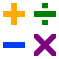 image of arithmetic symbols