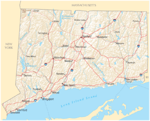 map of connecticut