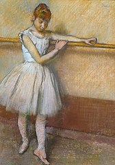 Painting by Edgar Degas. Danseuse à la Barre