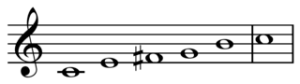 Image of musical notation scale