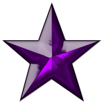 Drawing of a violet five-pointed star