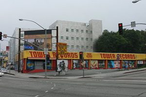 Photo of Tower Records on Sunset Blvd in Los Angeles, CA, USA