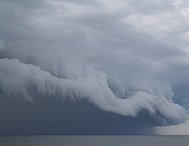 Photo of cumulonimbus cloud over the Baltic Sea