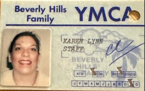Photo of Karen's YMCA employee ID card