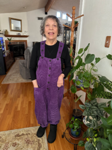 A recent photo of the author in the beautiful home she shares with her husband.